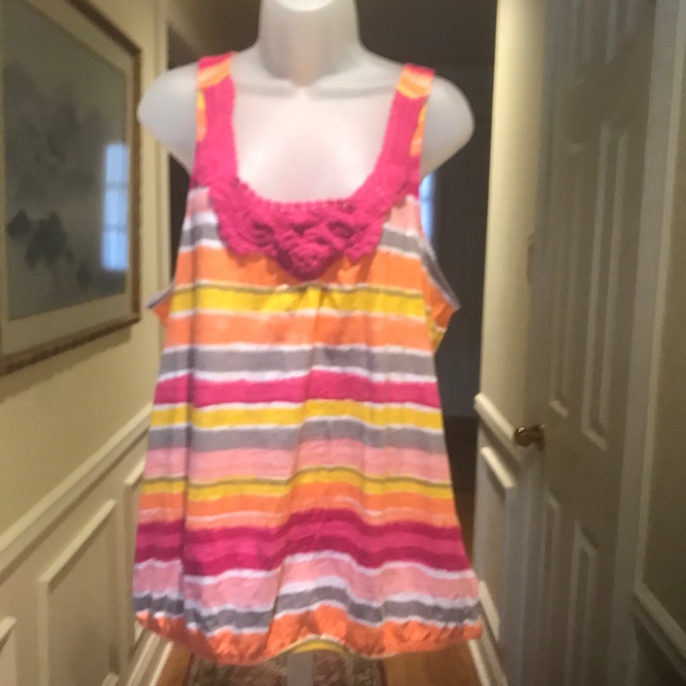 Lane Bryant - Lady s/less colorful top, Size: 16